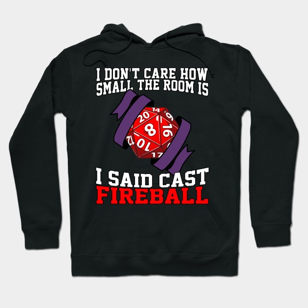 I Don't Care How Small The Room Is, I Said Cast Fireball Hoodie by Lean Mean Meme Machine